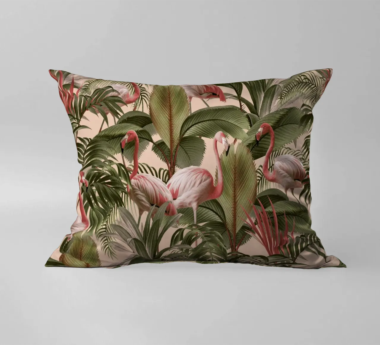 Elegance of Flamingos cuscino da burcukorkmazyurek