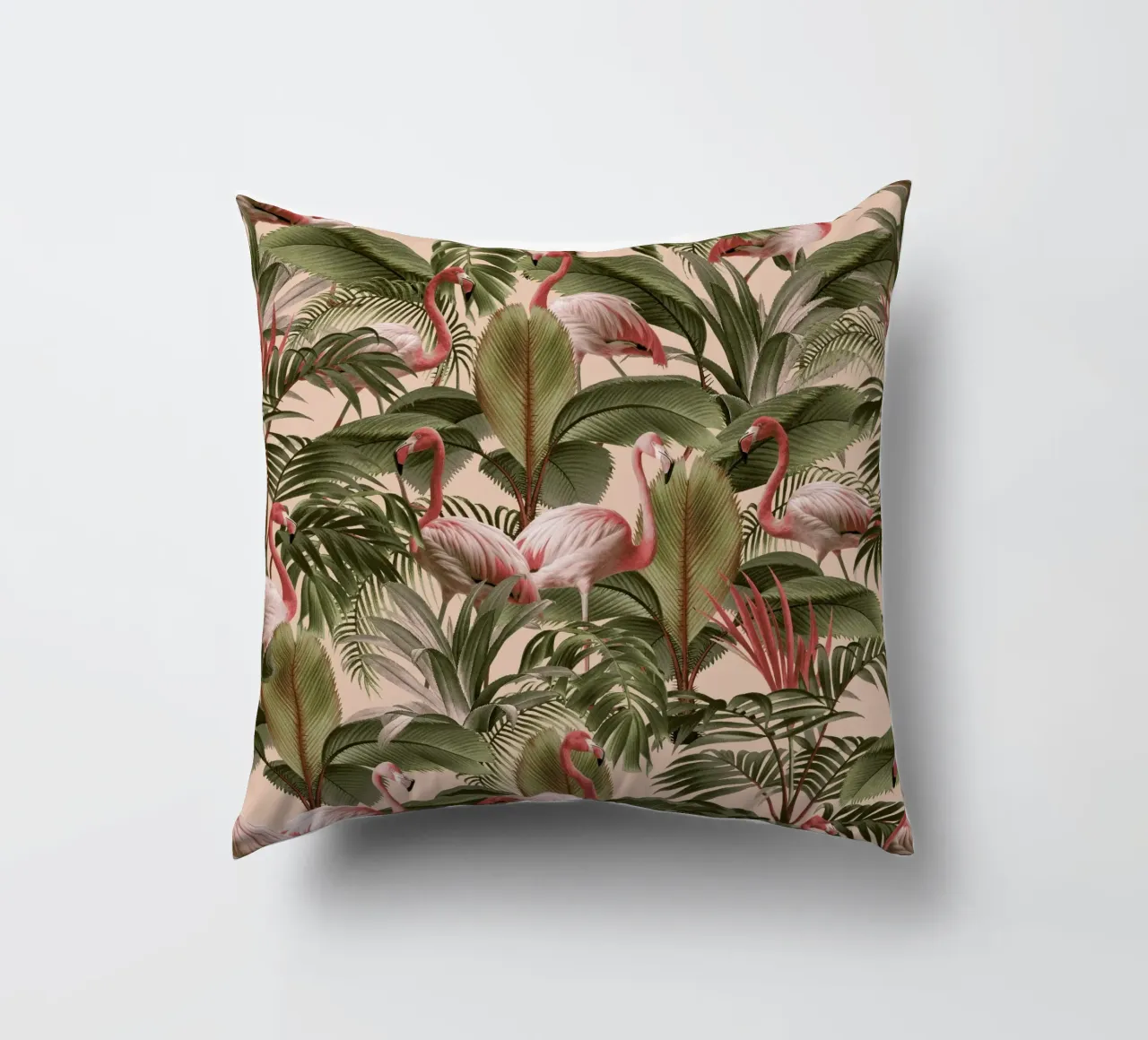 Elegance of Flamingos cuscino da burcukorkmazyurek