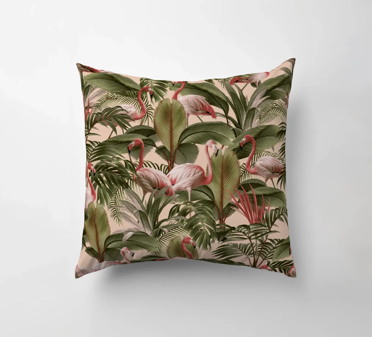 Elegance of Flamingos cuscino da burcukorkmazyurek