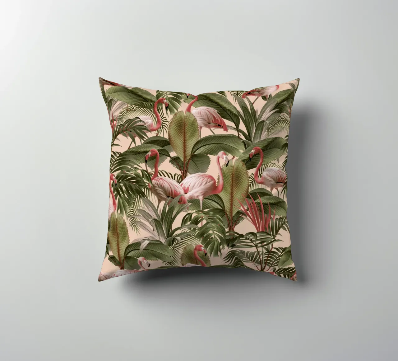 Elegance of Flamingos cuscino da burcukorkmazyurek