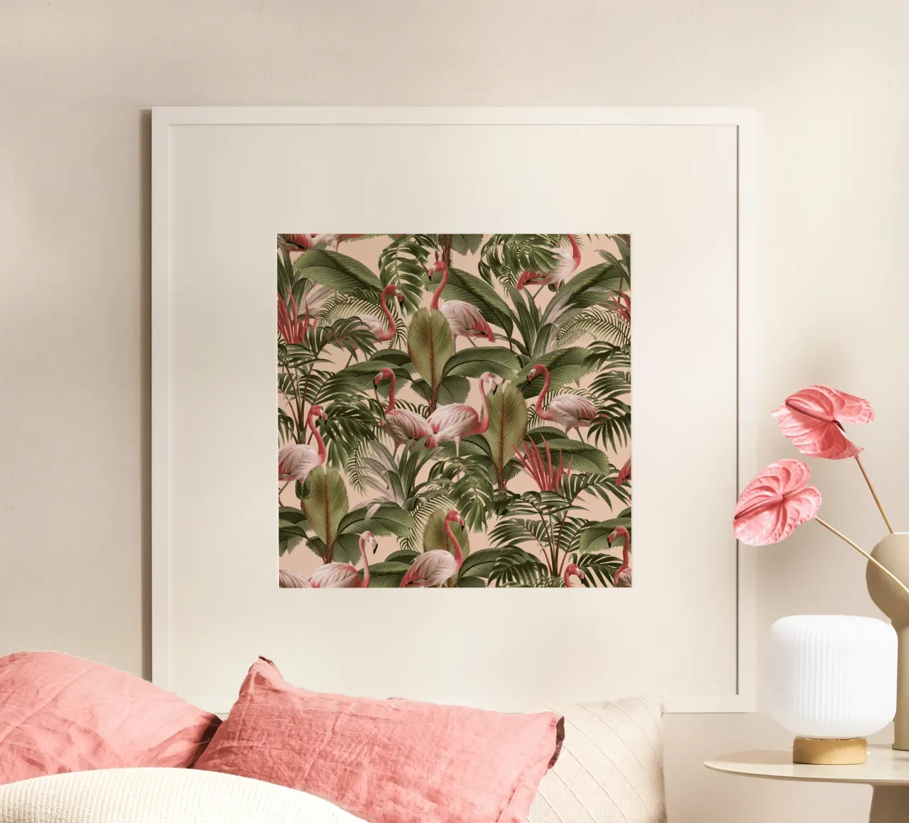 Elegance of Flamingos carta hahnemühle da burcukorkmazyurek