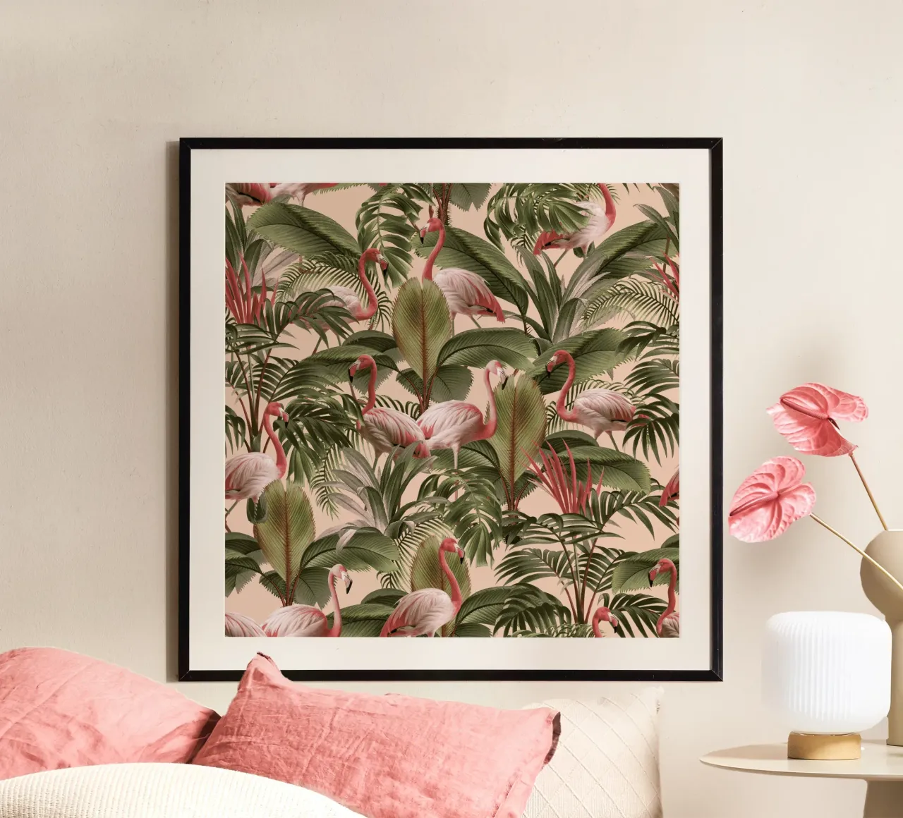 Elegance of Flamingos carta hahnemühle da burcukorkmazyurek