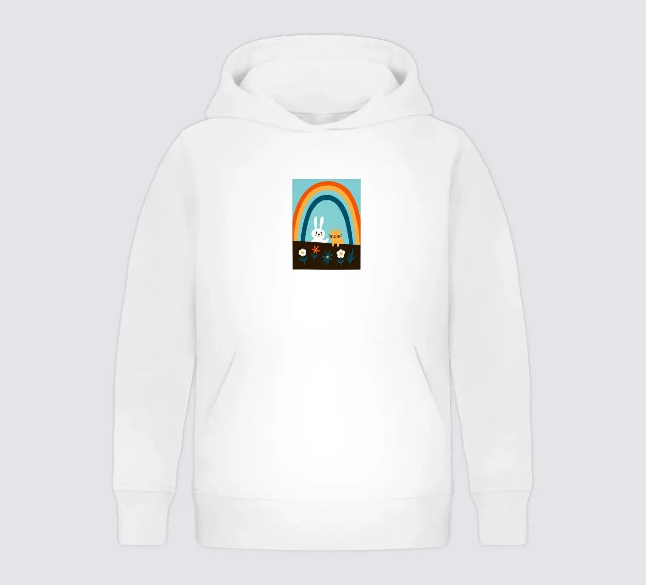 Kaninchen und Katzen Kinder Hoodie von TRENDY POSTER SHOP