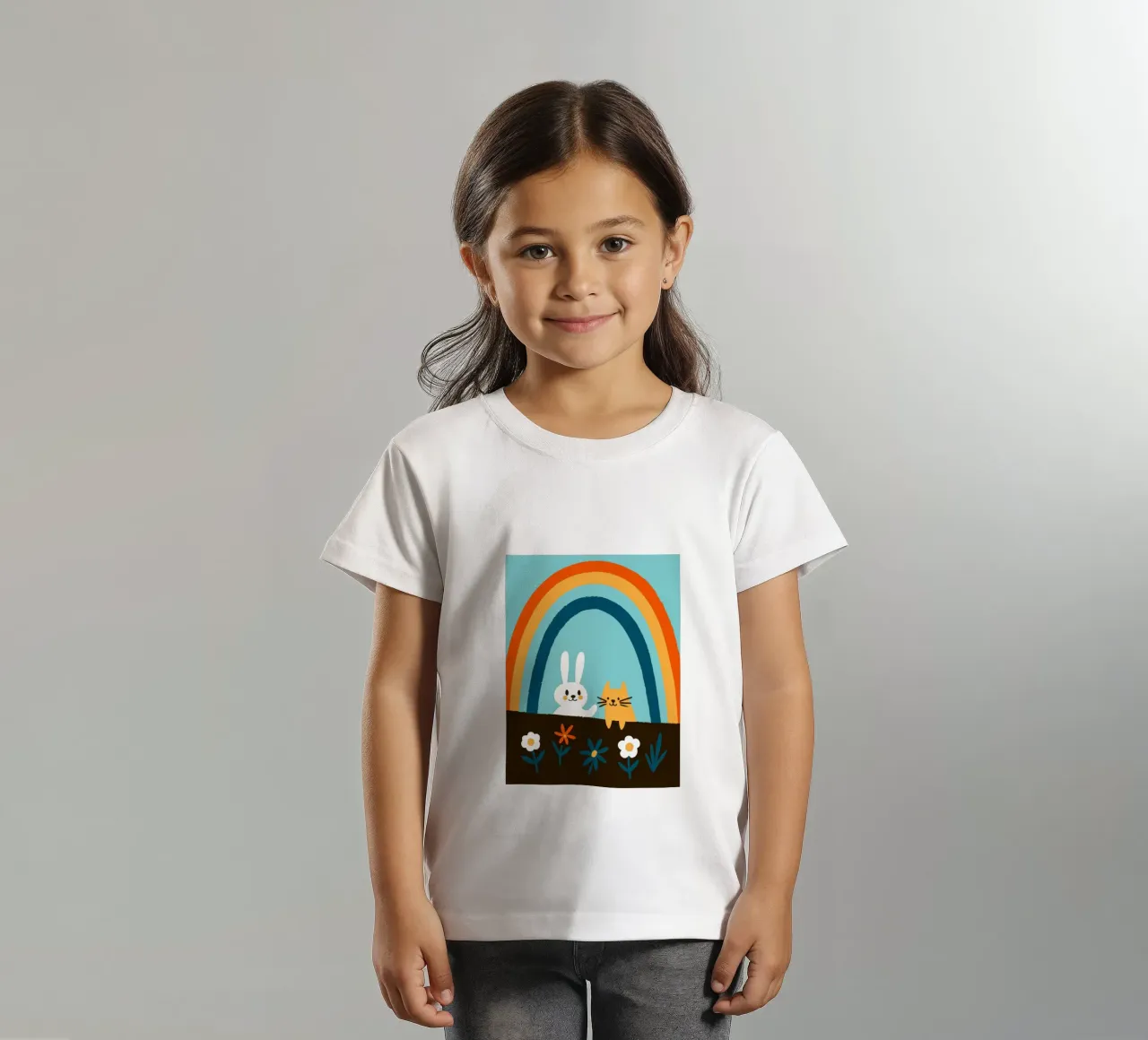 Rabbits and Cats kids t-shirt by TRENDY POSTER SHOP