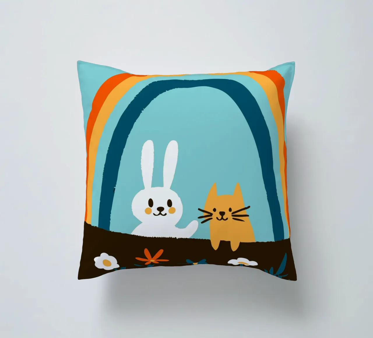 Conigli e gatti cuscino da TRENDY POSTER SHOP