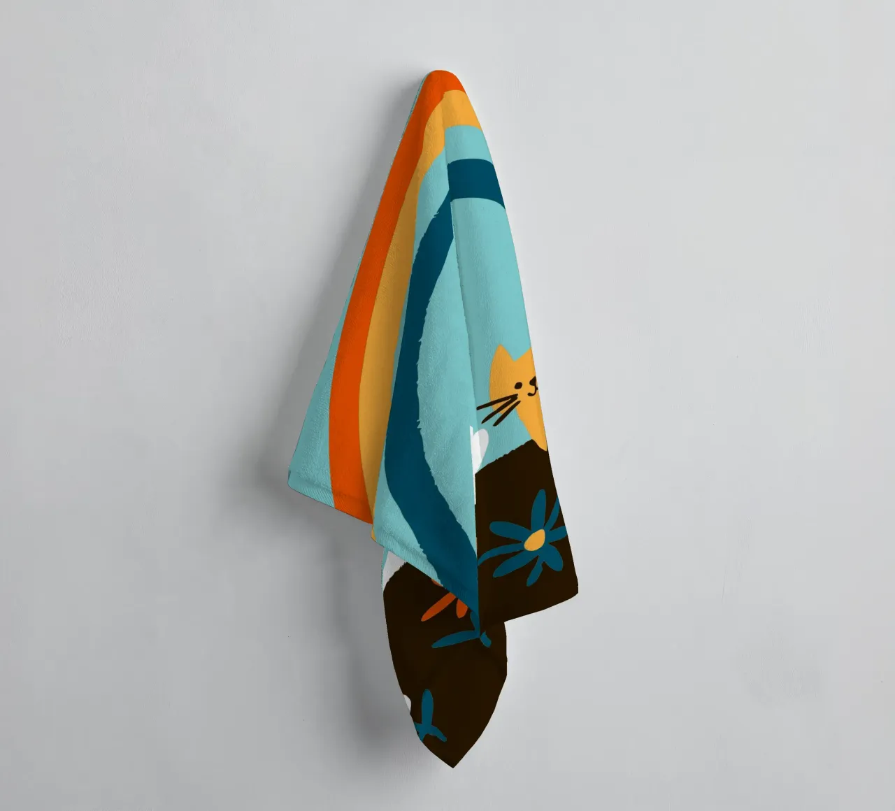 Conigli e gatti asciugamano da bagno da TRENDY POSTER SHOP