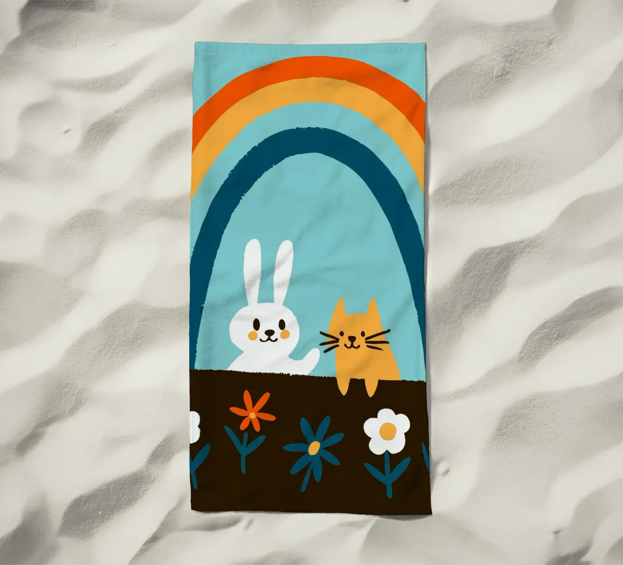 Conigli e gatti telo mare da TRENDY POSTER SHOP