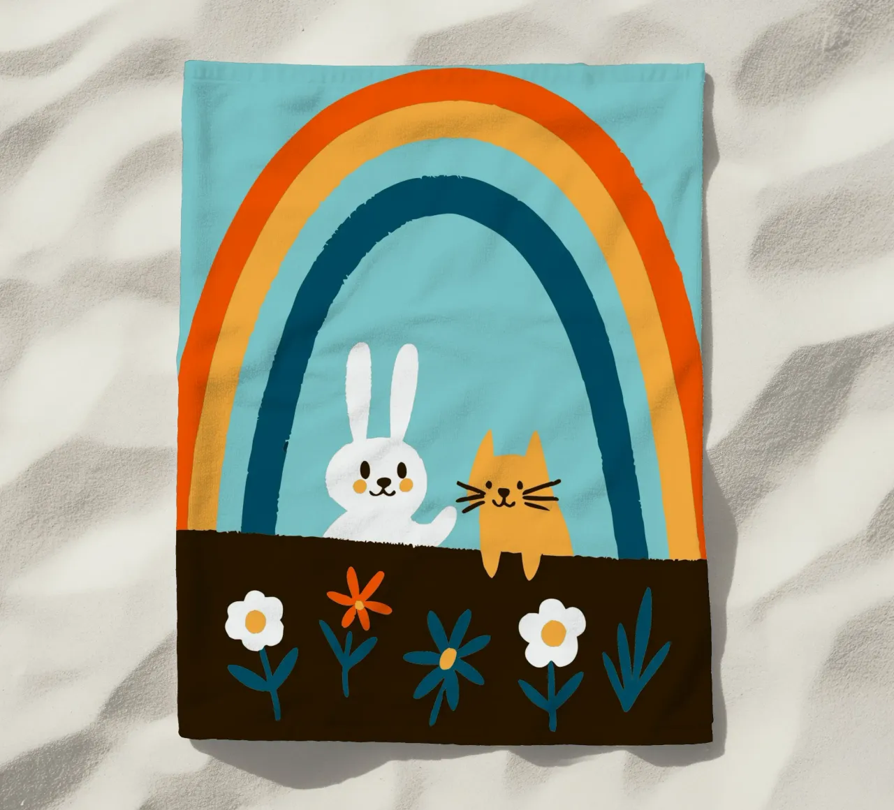 Conigli e gatti telo mare da TRENDY POSTER SHOP