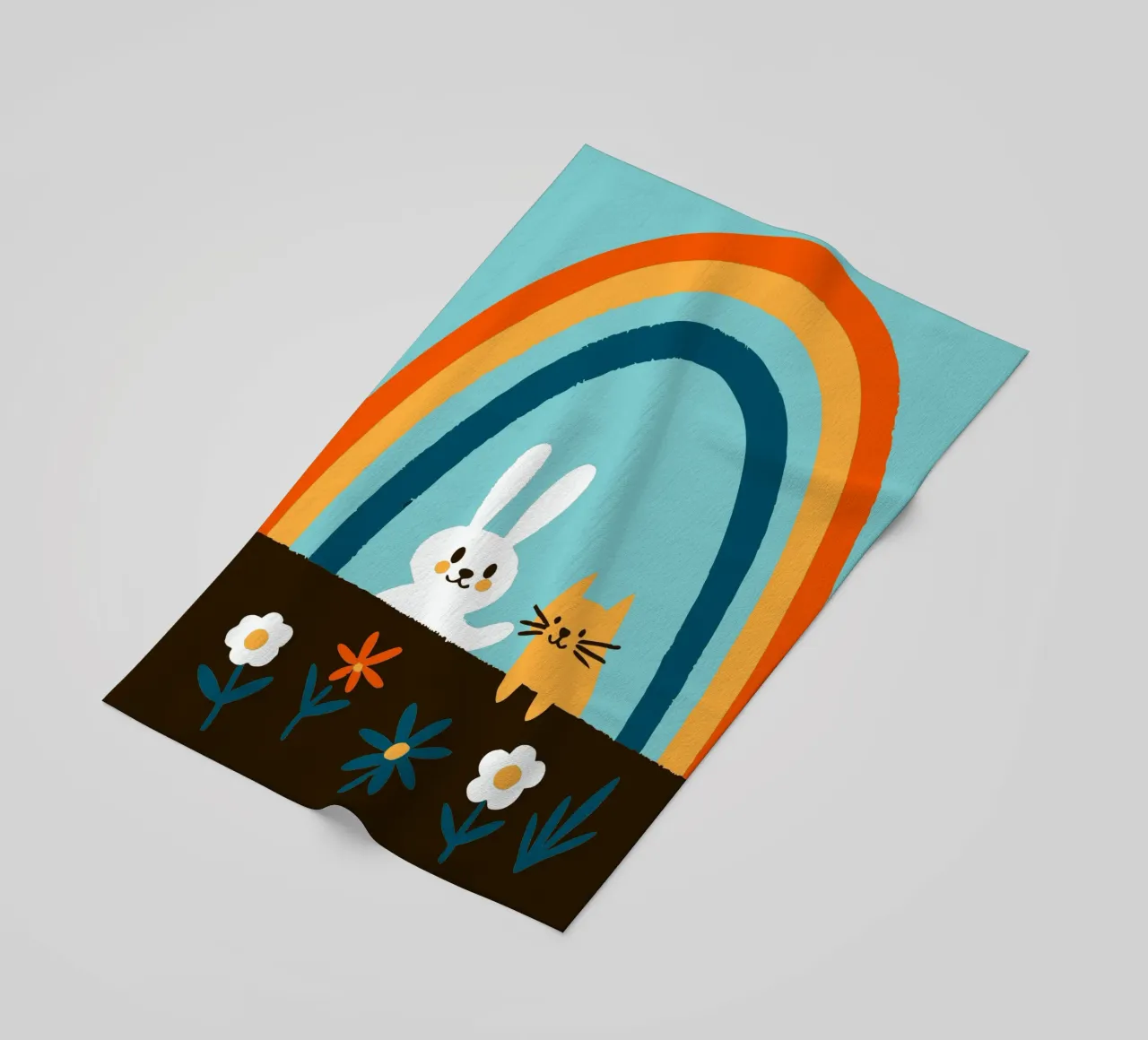Conigli e gatti telo mare da TRENDY POSTER SHOP