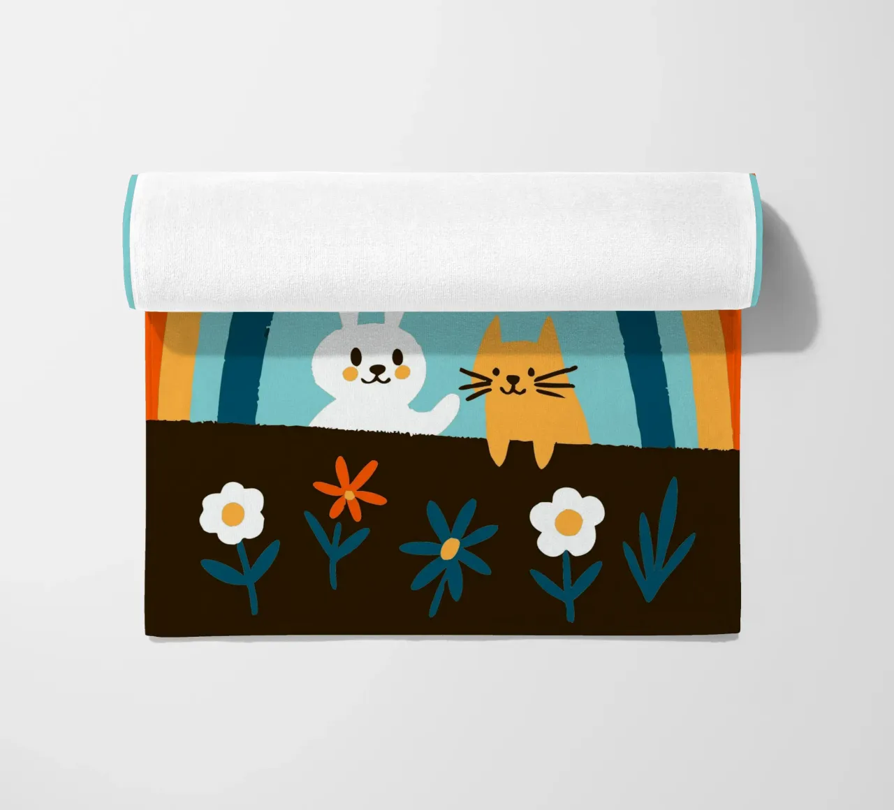 Conigli e gatti telo mare da TRENDY POSTER SHOP