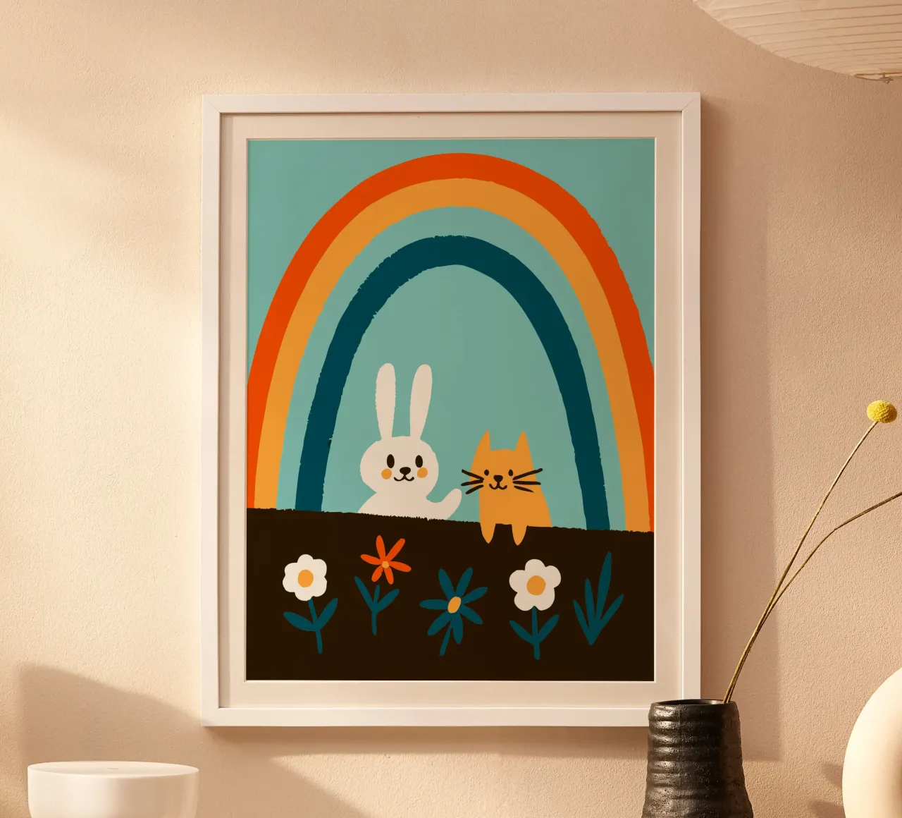 Conigli e gatti carta hahnemühle da TRENDY POSTER SHOP