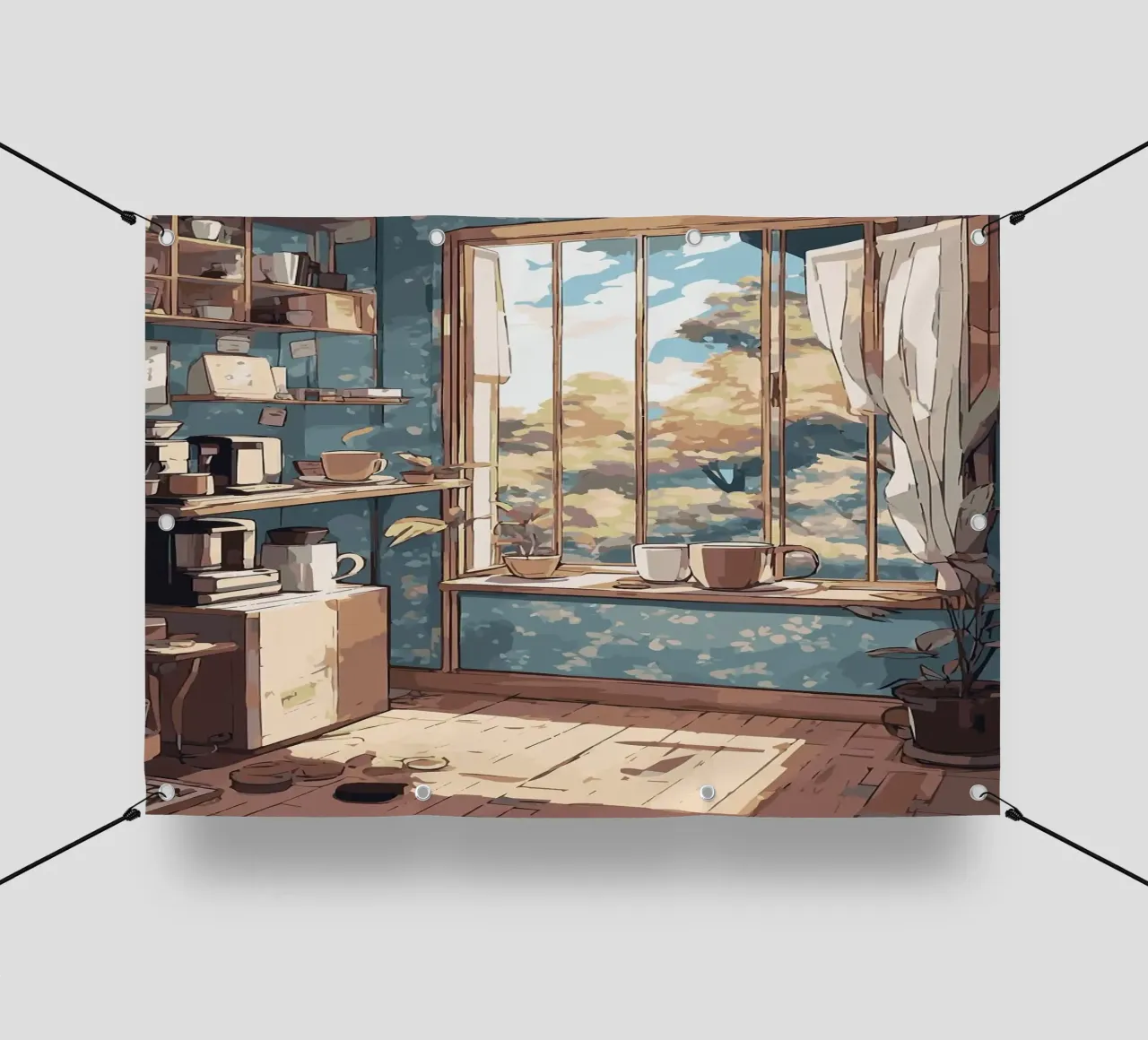 coffee cups pvc cover by Kevin Walters