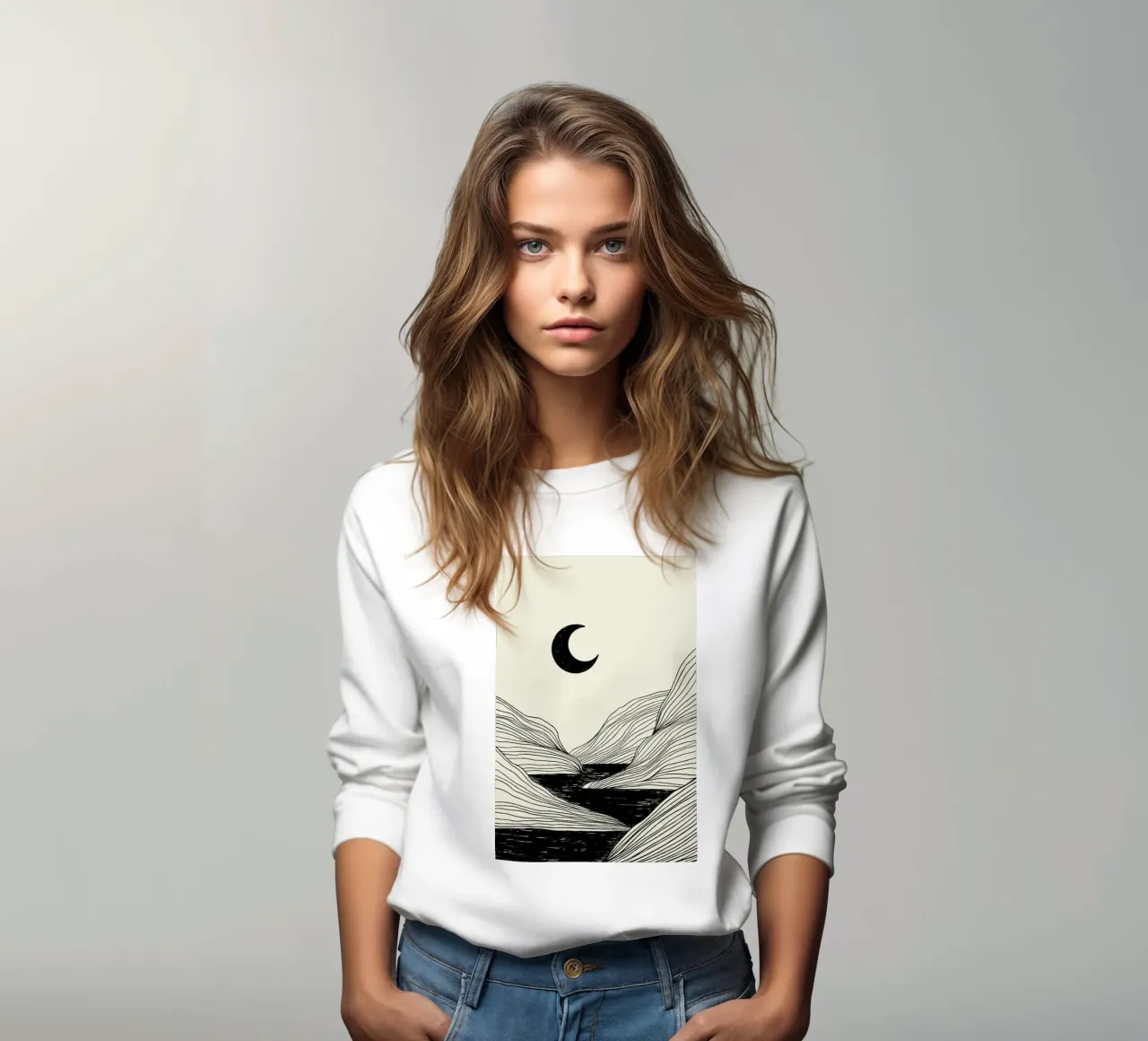 Crescent Moon felpa da Graphite