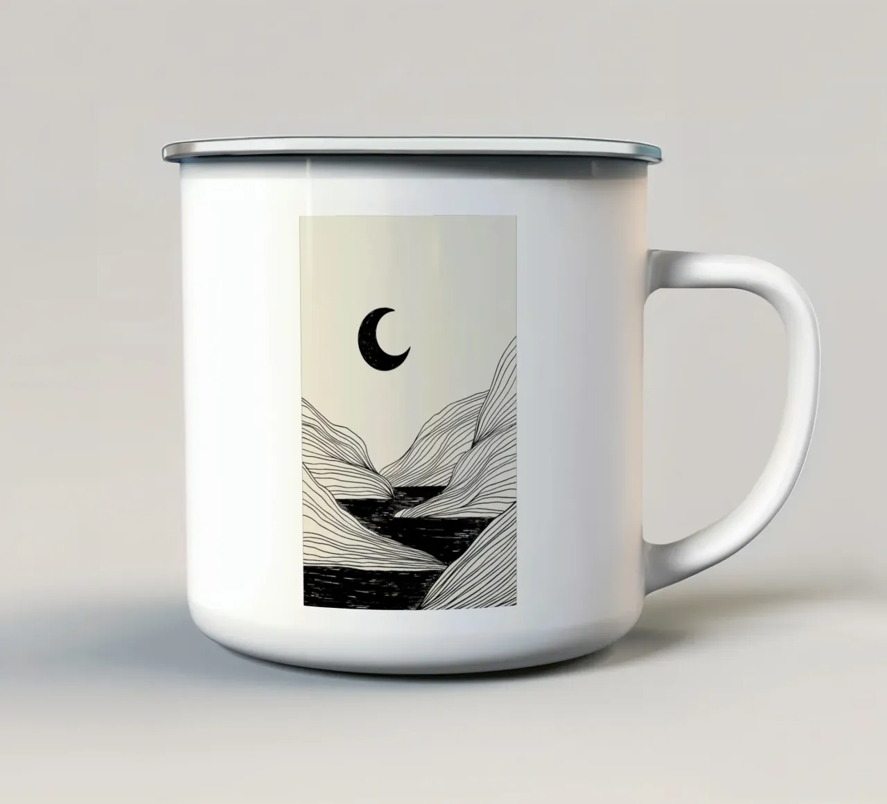Crescent Moon tazza in smalto da Graphite