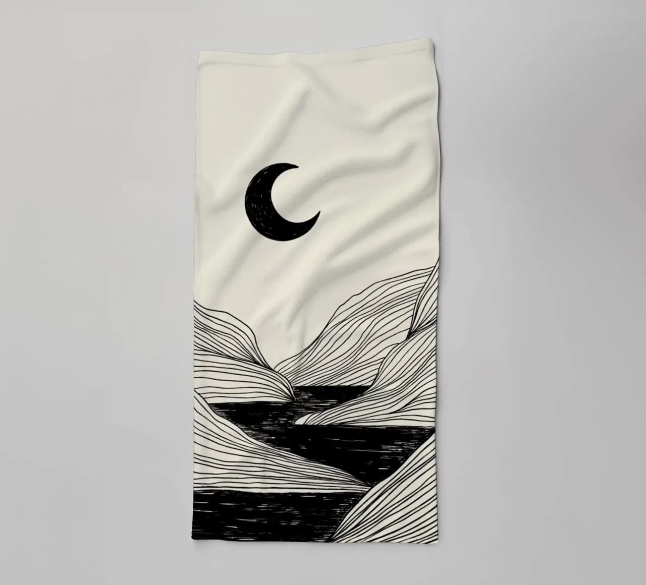 Crescent Moon asciugamano da bagno da Graphite