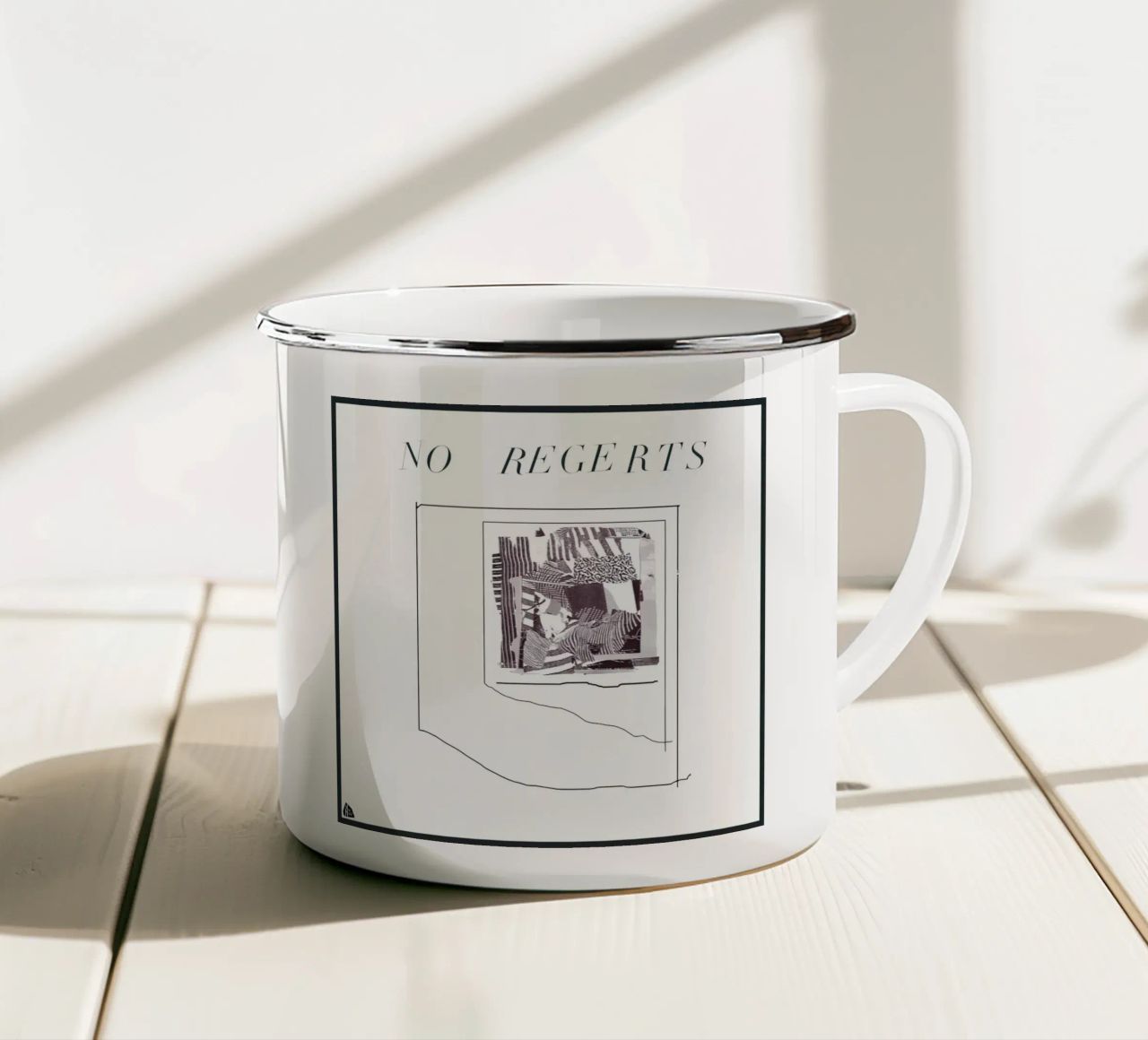 No Regerts tazza in smalto da ethan Shop