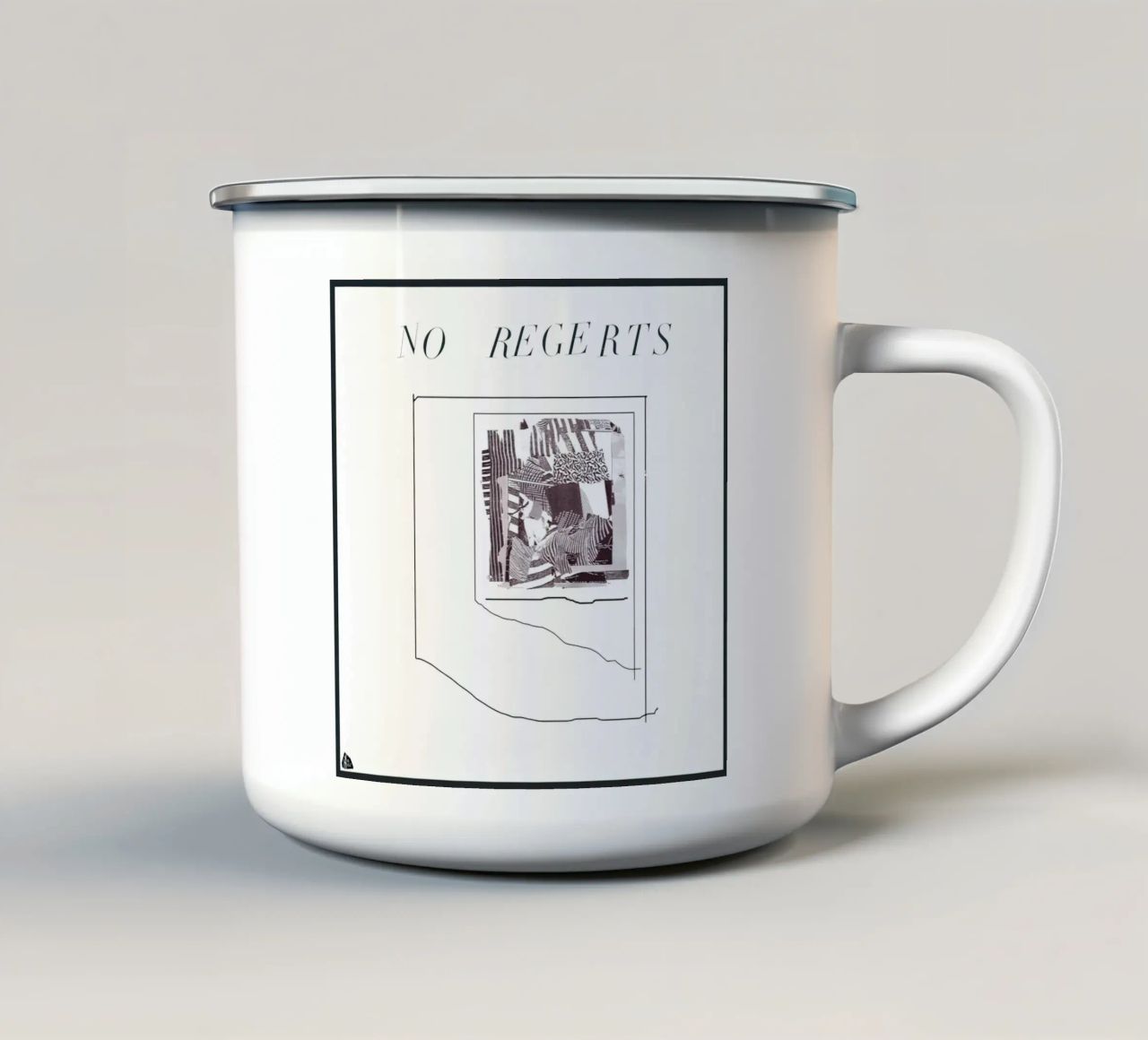 No Regerts tazza in smalto da ethan Shop
