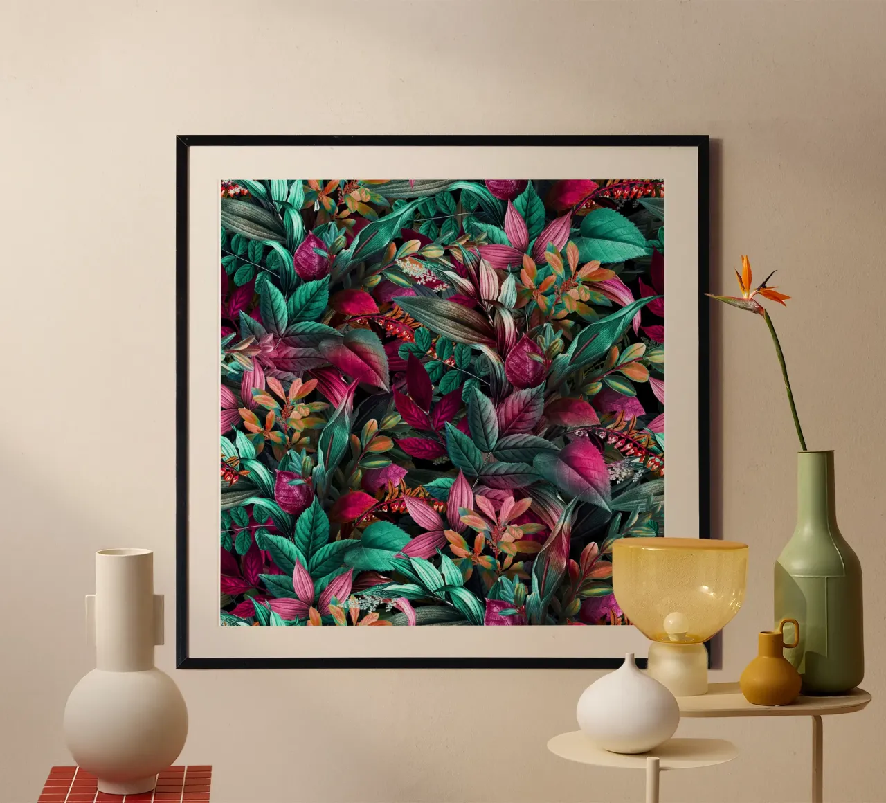 Garden Punk poster con telaio in plastica da burcukorkmazyurek