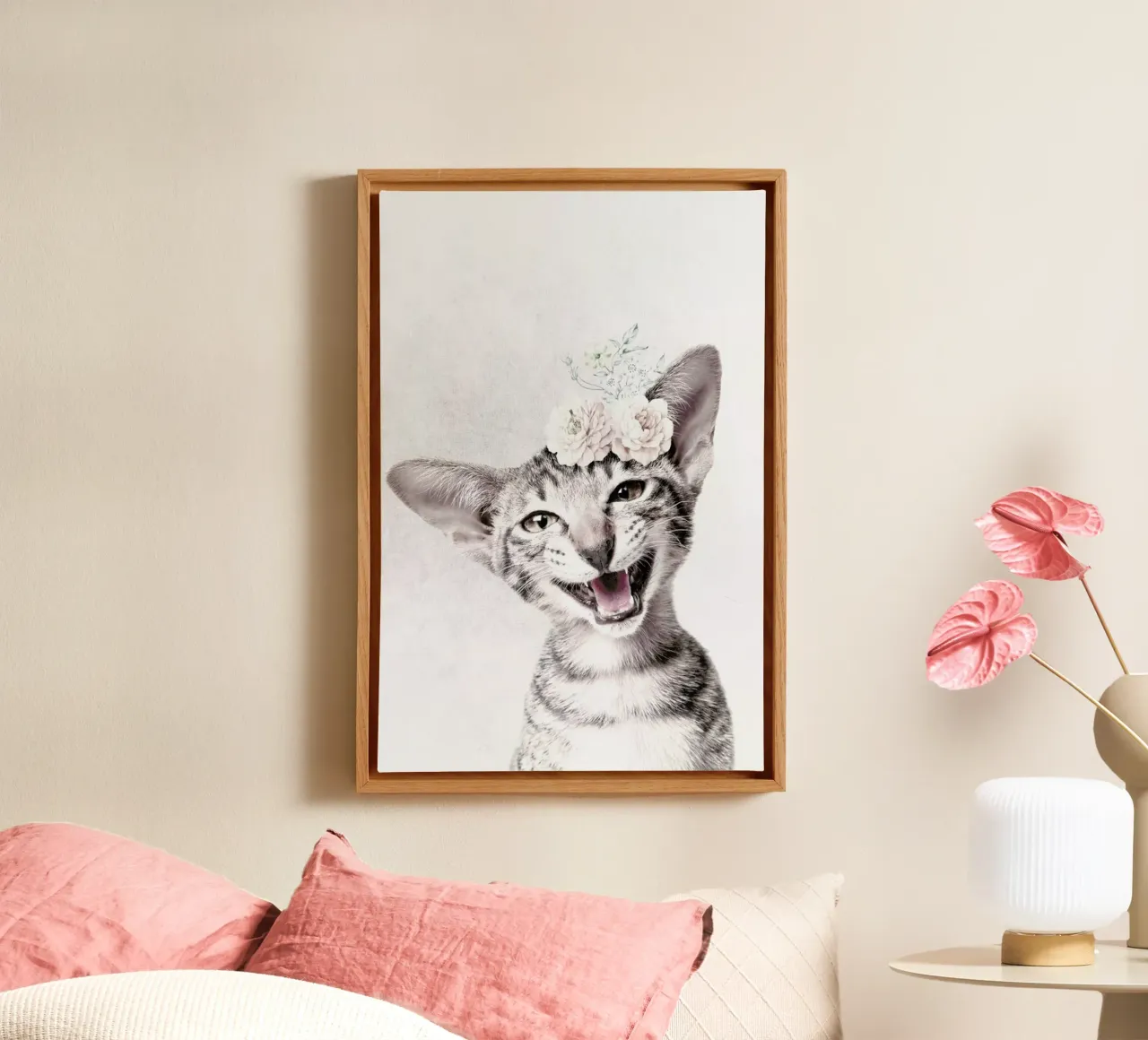 Little Cat tela con Cornice a cassetta da Wouter Rikken