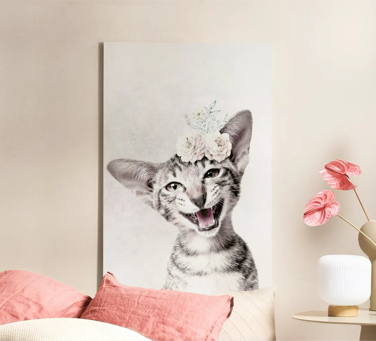 Little Cat tela con Cornice a cassetta da Wouter Rikken