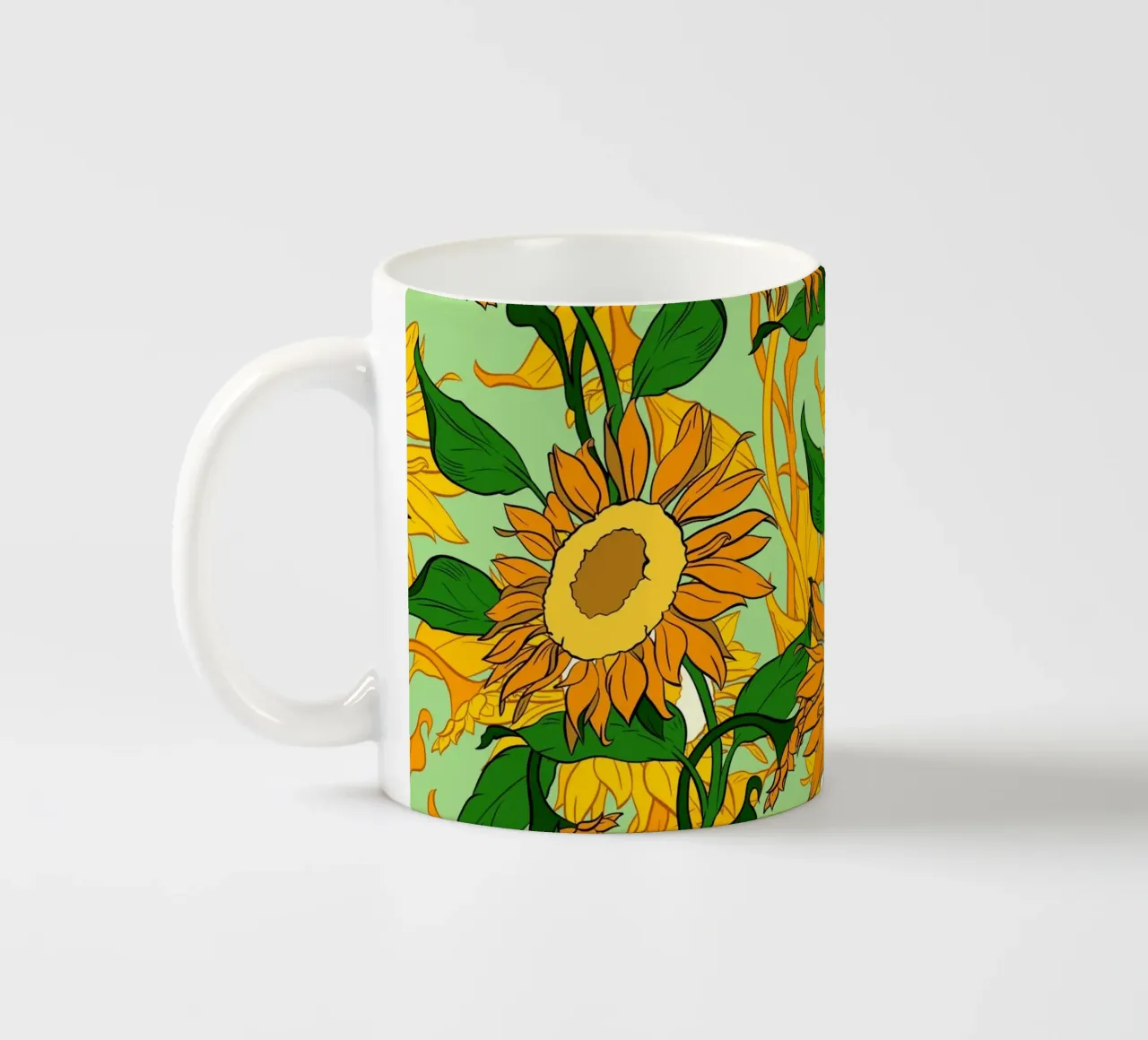 Sunflower Garden tazza in ceramica da burcukorkmazyurek