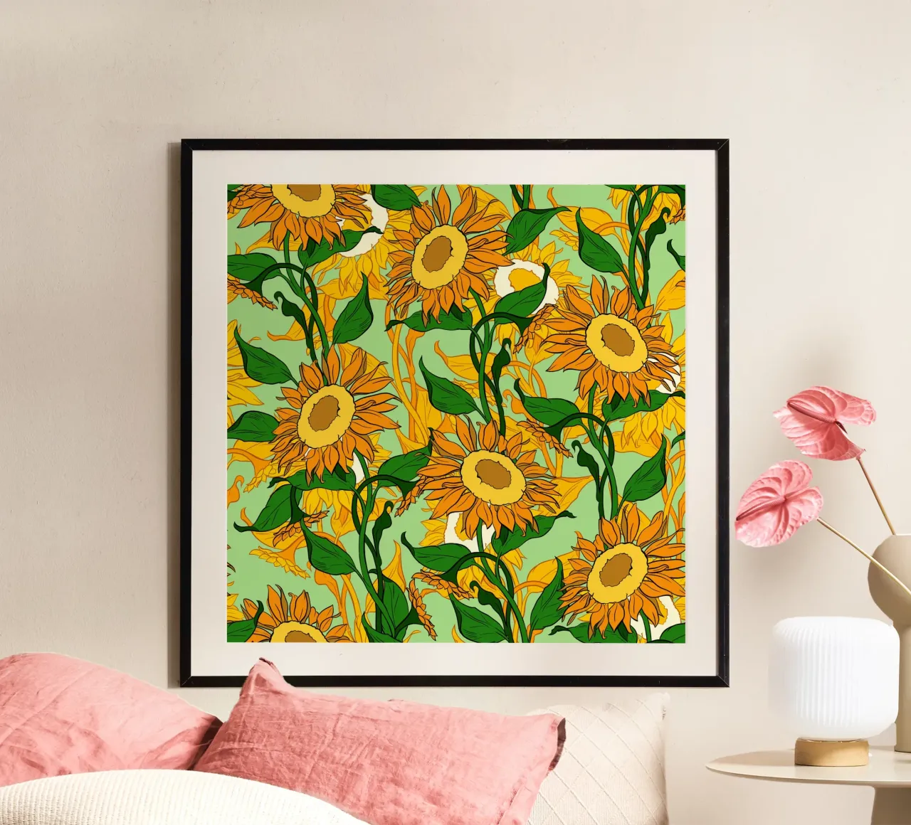 Sunflower Garden carta hahnemühle da burcukorkmazyurek
