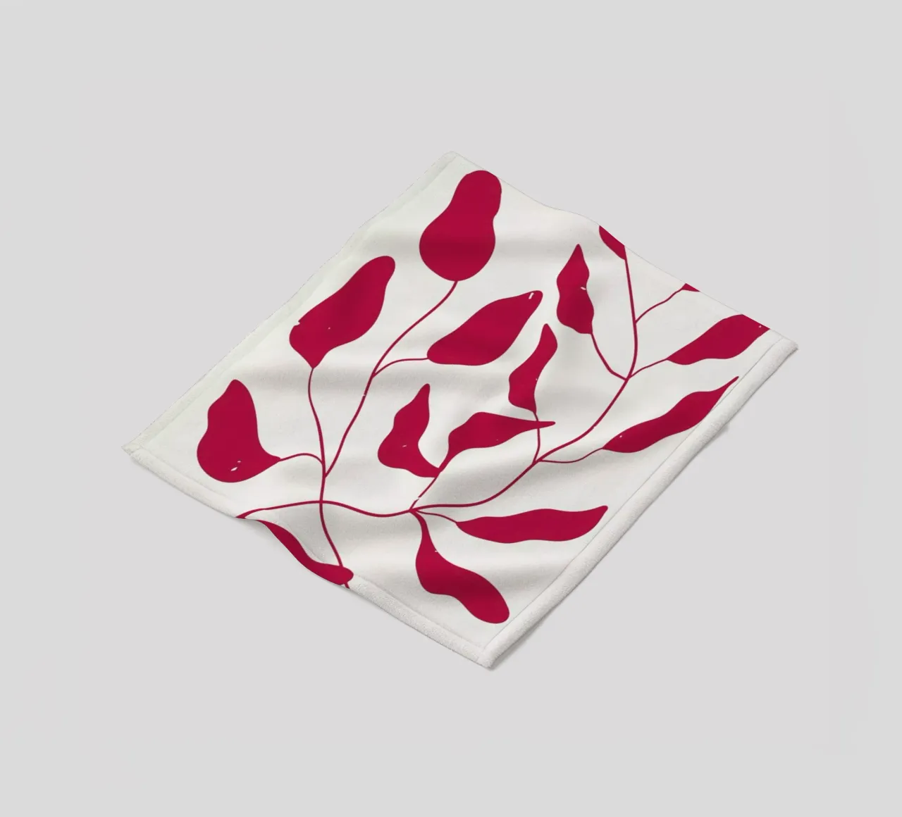 Laurel Leaves Viva Magenta coperta in pile da Studio One