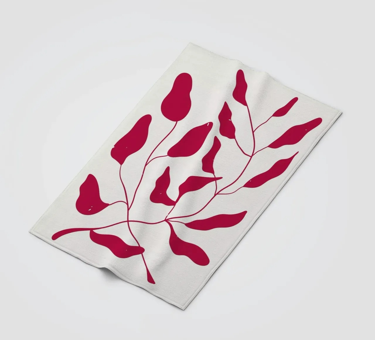 Laurel Leaves Viva Magenta coperta in pile da Studio One