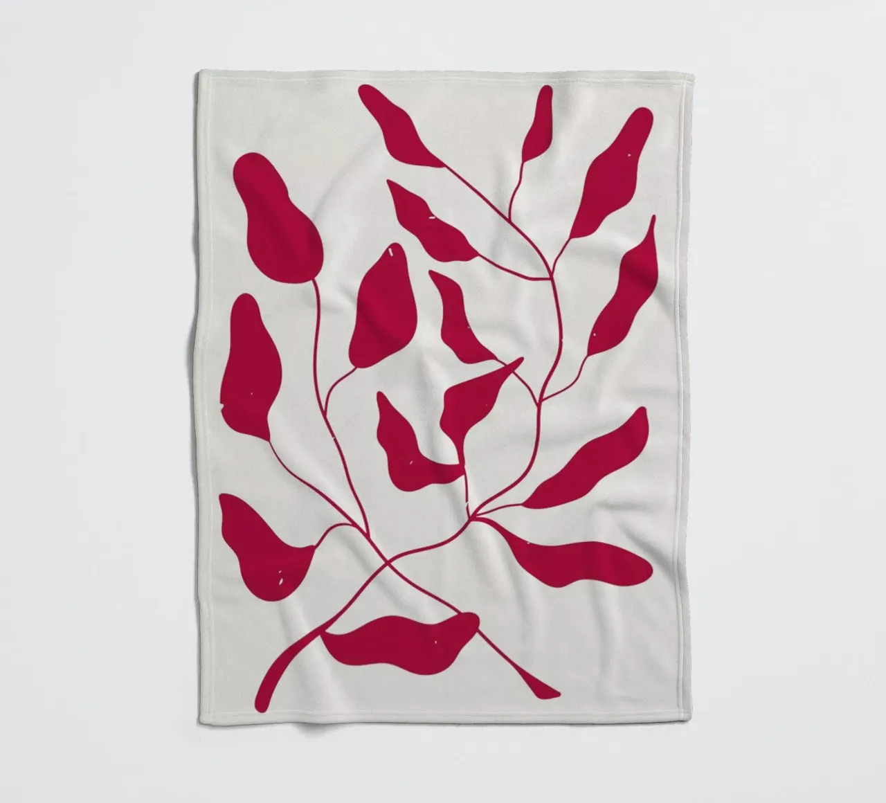 Laurel Leaves Viva Magenta coperta in pile da Studio One