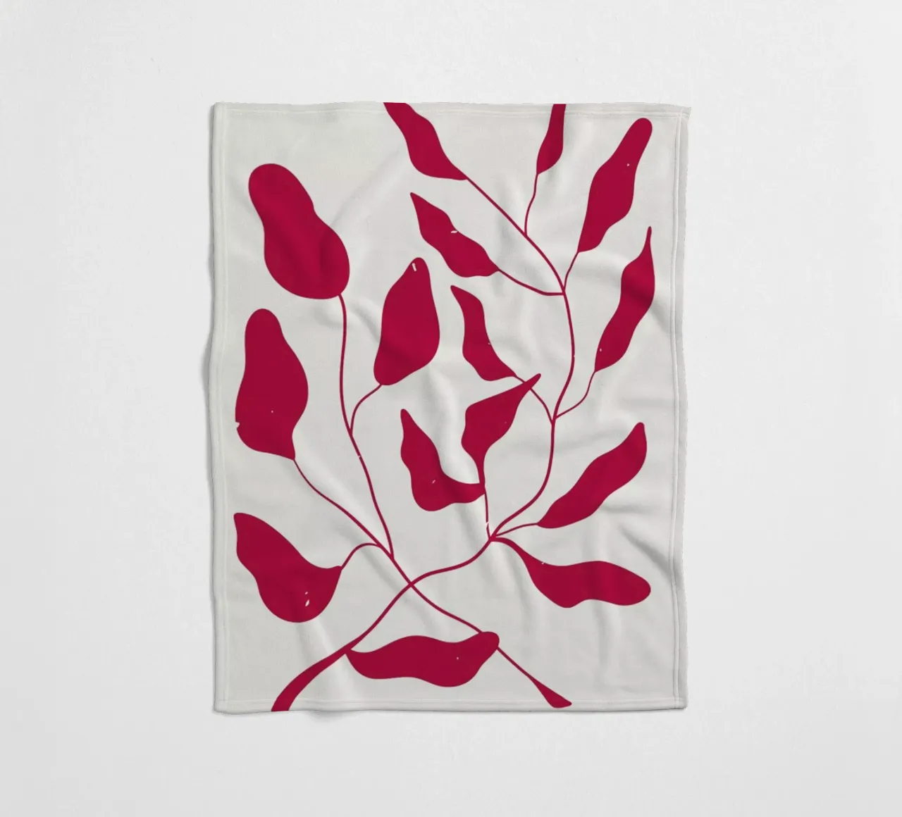 Laurel Leaves Viva Magenta coperta in pile da Studio One