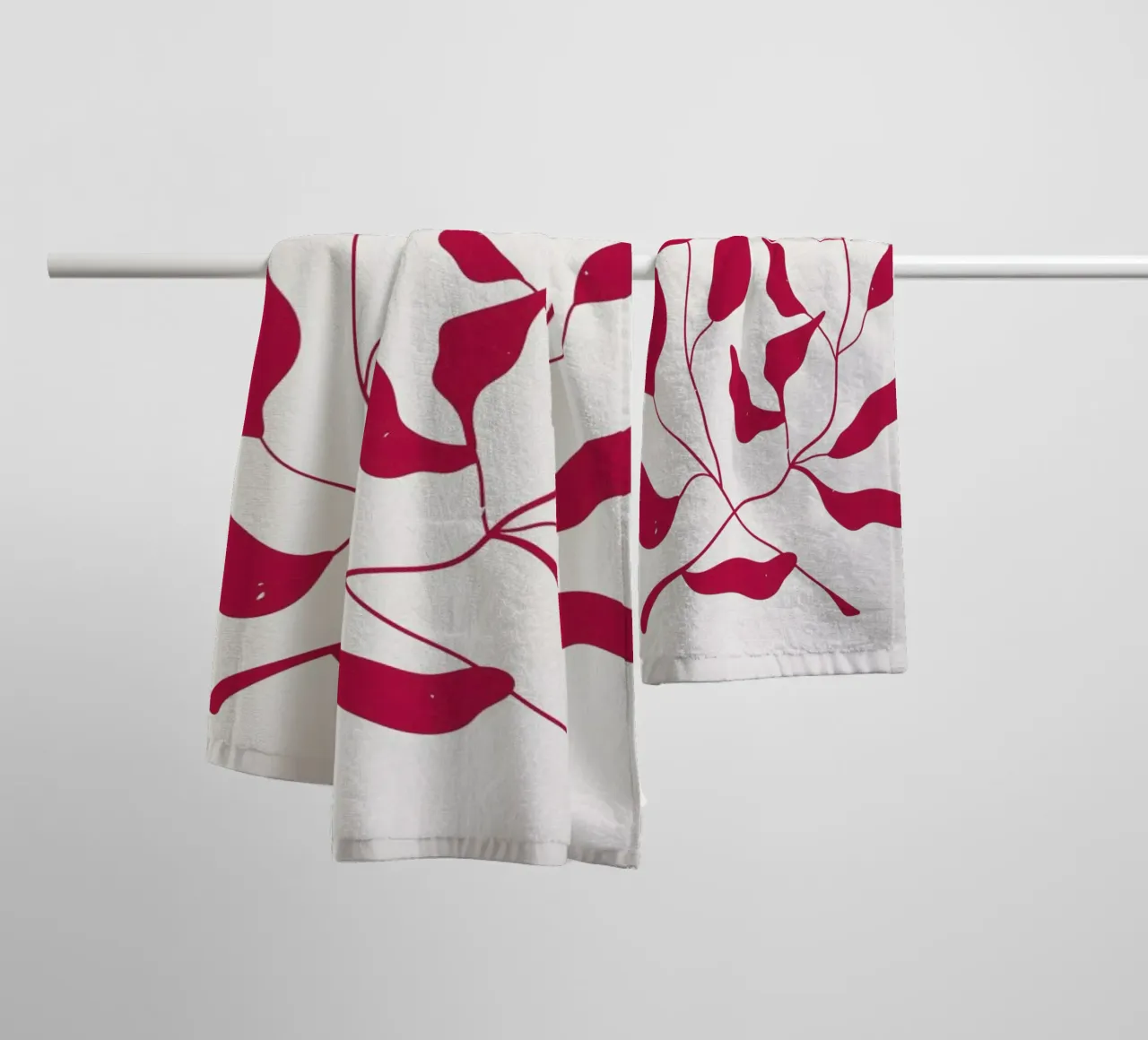 Laurel Leaves Viva Magenta asciugamano da bagno da Studio One