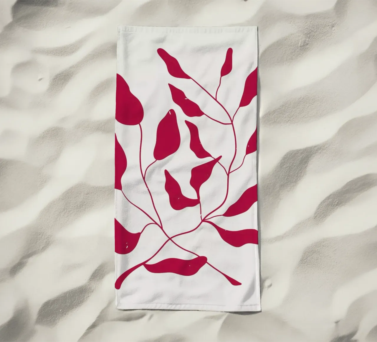Laurel Leaves Viva Magenta telo mare da Studio One