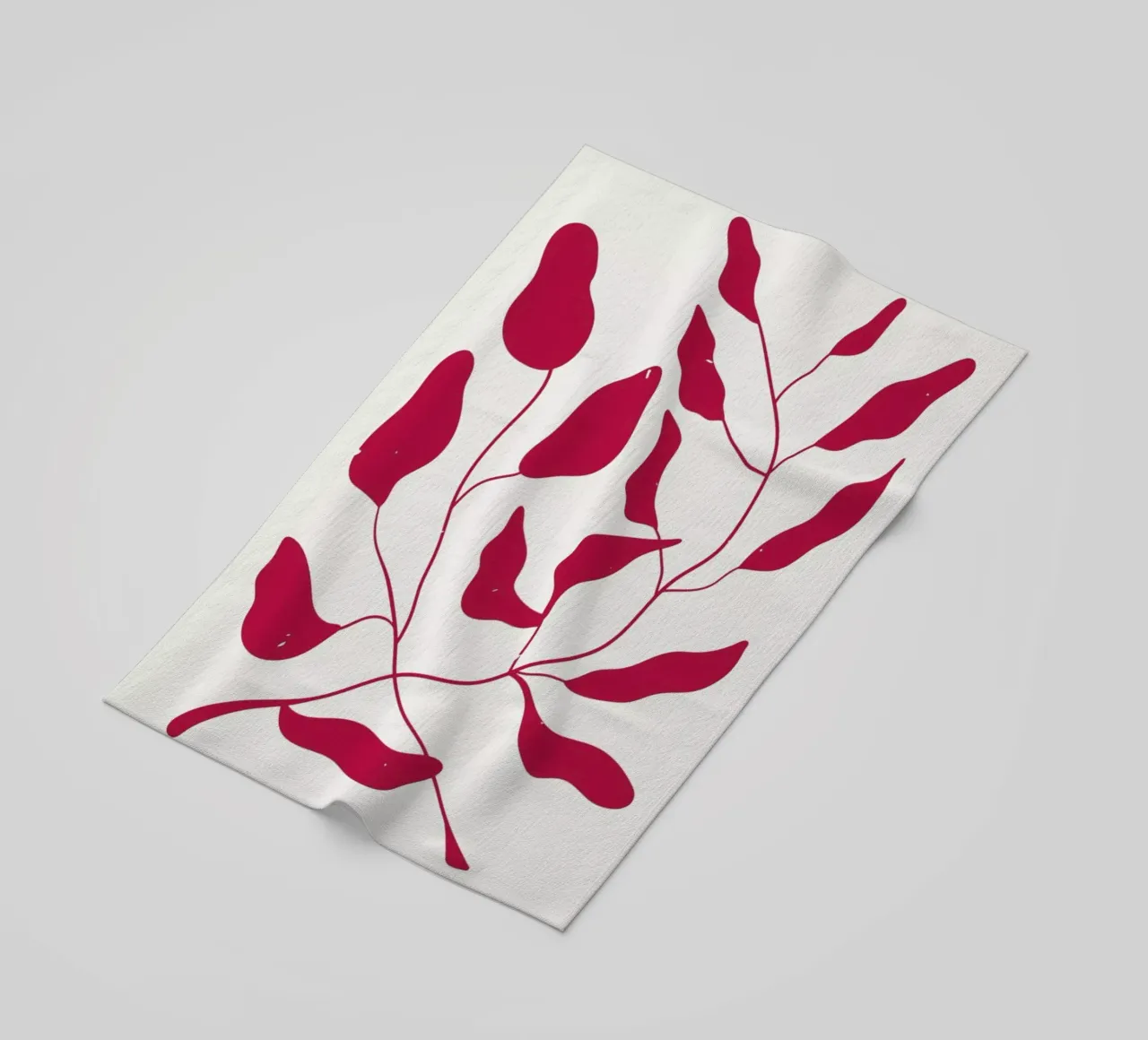 Laurel Leaves Viva Magenta telo mare da Studio One