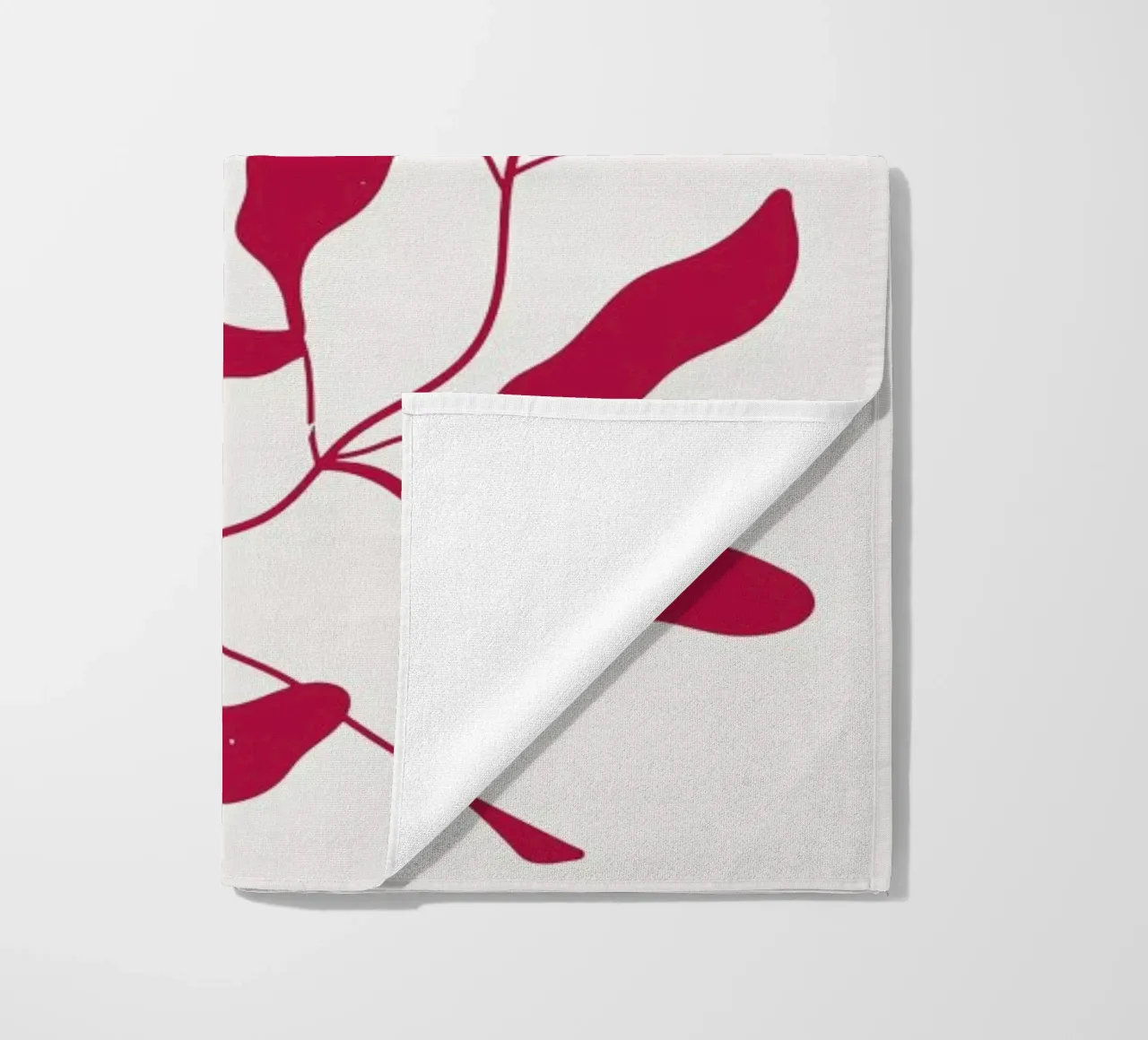 Laurel Leaves Viva Magenta telo mare da Studio One