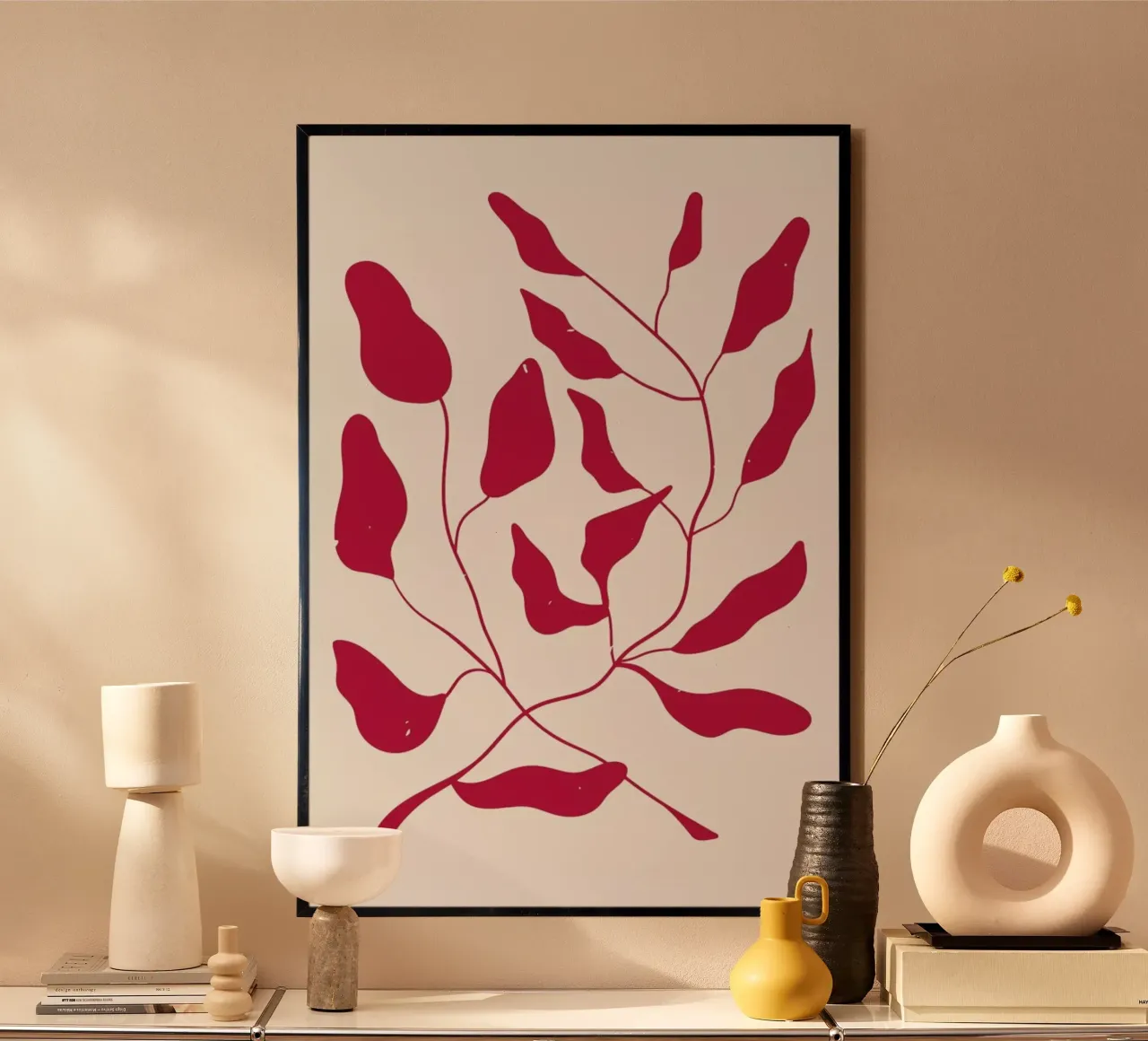 Laurel Leaves Viva Magenta carta hahnemühle da Studio One