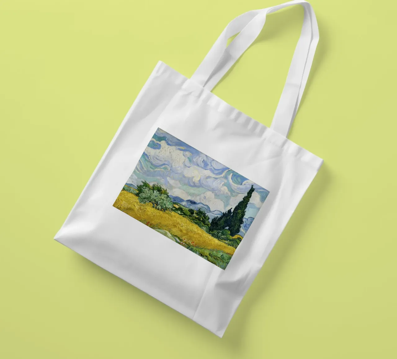 Vincent van Gogh’s “Wheat Field with Cypresses” (1889) tote bag by Venus Art