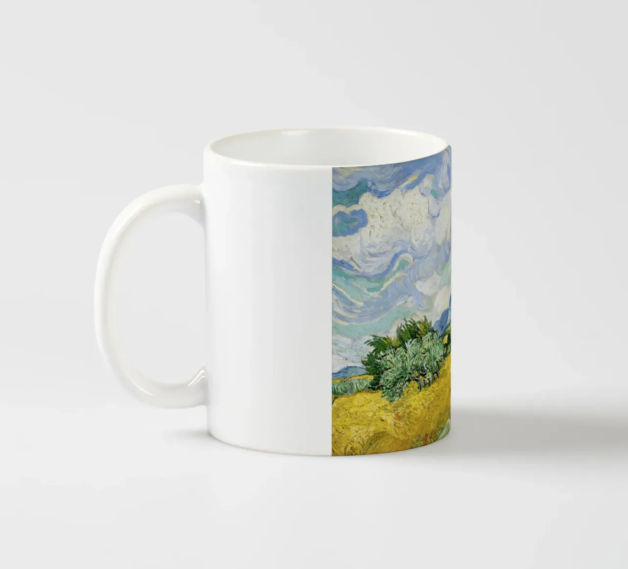 Vincent van Gogh’s “Wheat Field with Cypresses” (1889) ceramic mug by Venus Art