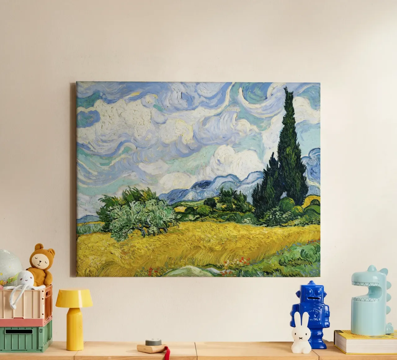 Vincent van Gogh’s “Wheat Field with Cypresses” (1889) canvas by Venus Art