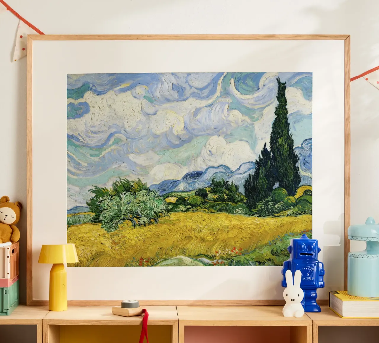 Vincent van Gogh’s “Wheat Field with Cypresses” (1889) poster by Venus Art