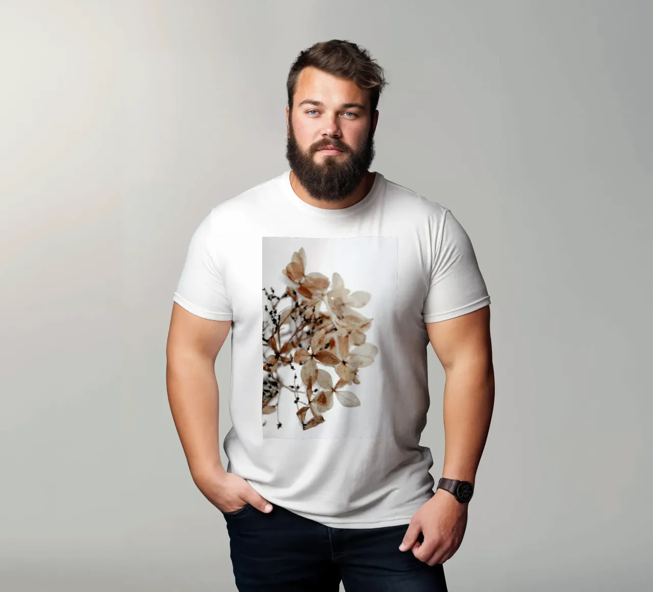 Snowy Hydrangea Flowers 1 of 2  - Hortensie t-shirt da Studio Nahili