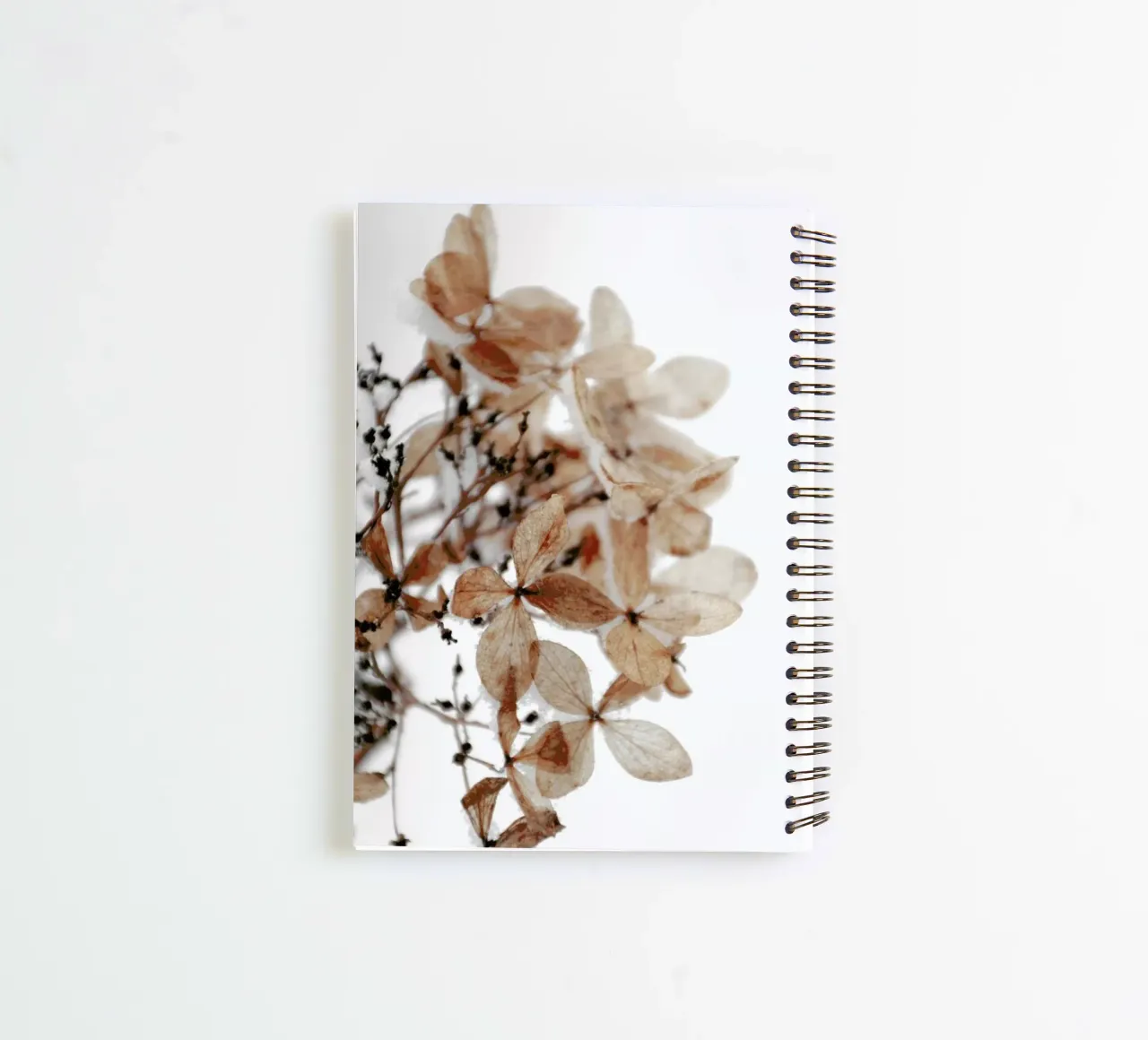 Snowy Hydrangea Flowers 1 of 2  - Hortensie spiral notebook by Studio Nahili