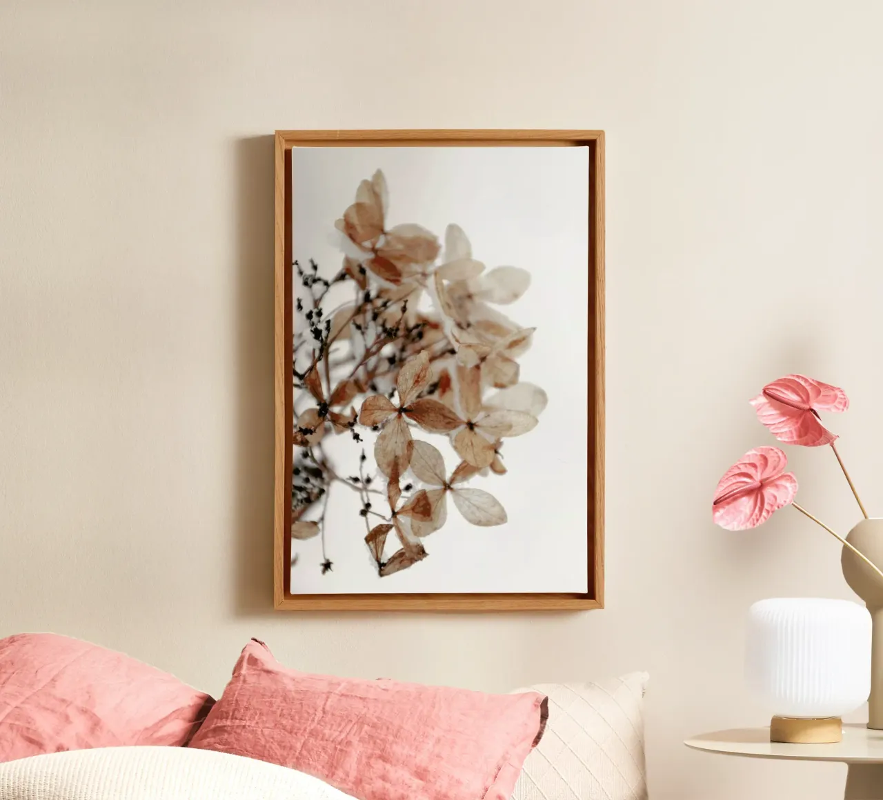 Snowy Hydrangea Flowers 1 of 2  - Hortensie canvas by Studio Nahili