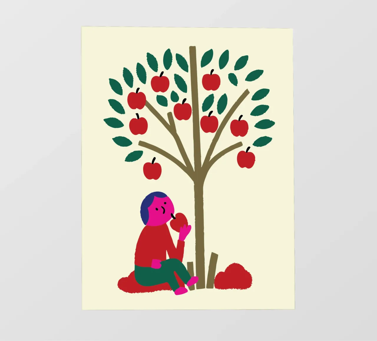 Mangiare una mela pellicola backlit da TRENDY POSTER SHOP
