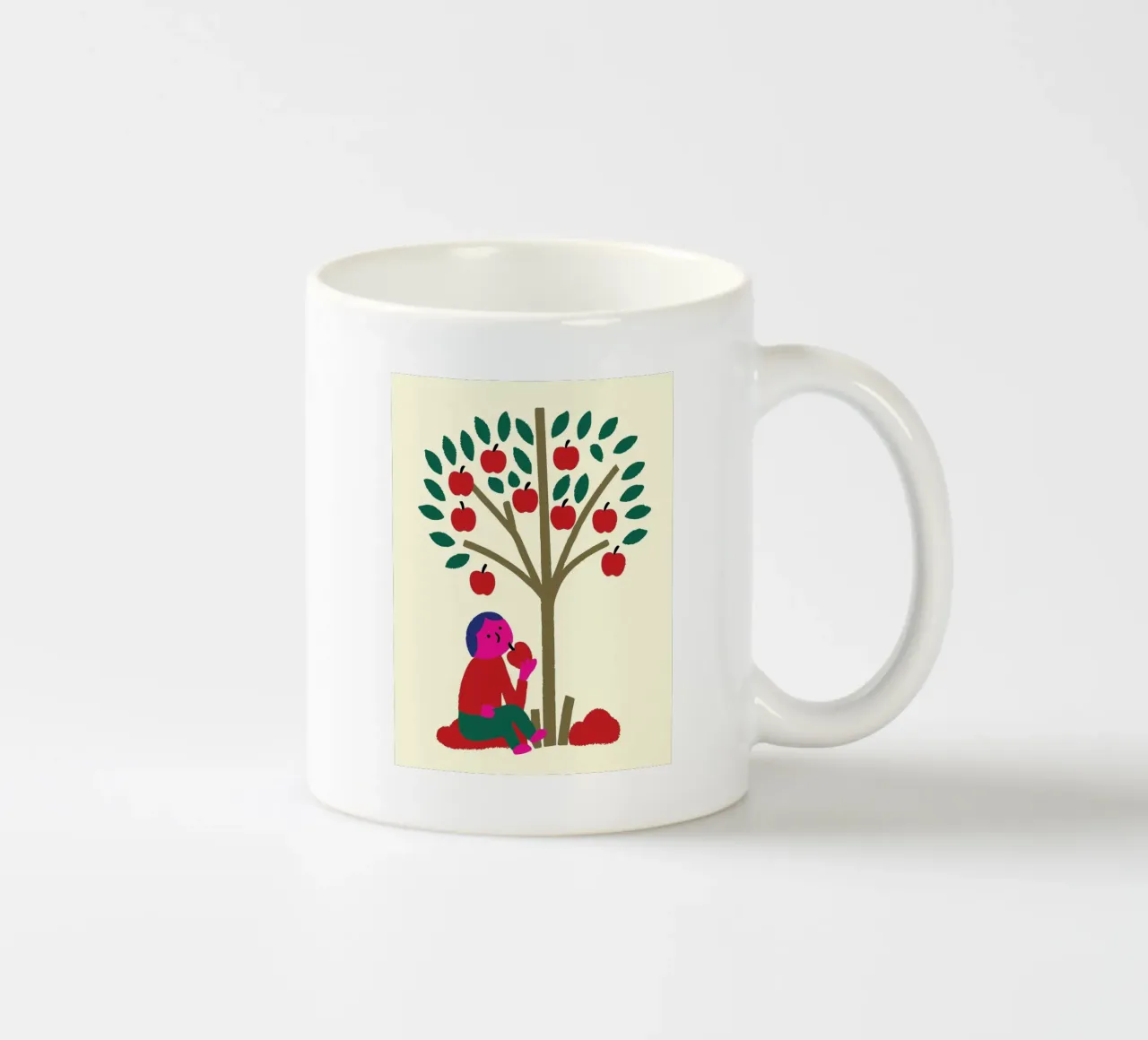 Eet een appel keramische mok van TRENDY POSTER SHOP