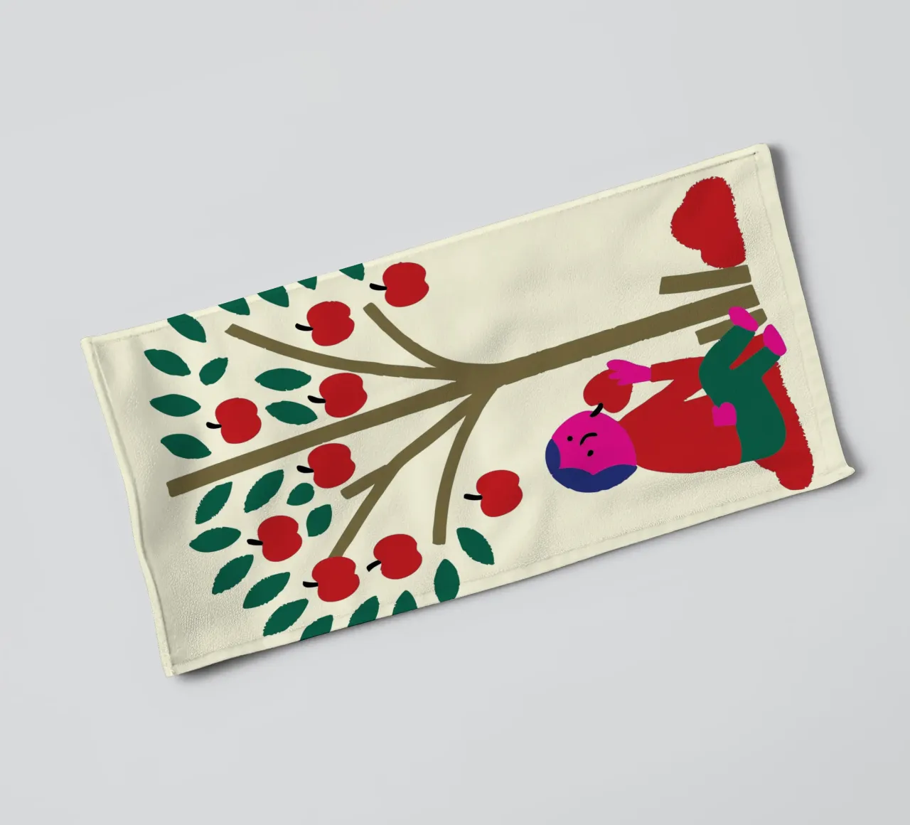 Eet een appel badhanddoek van TRENDY POSTER SHOP