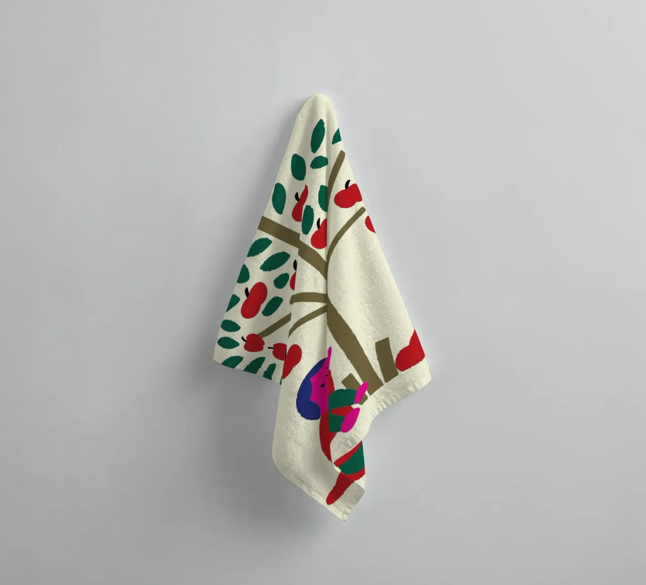 Eet een appel badhanddoek van TRENDY POSTER SHOP