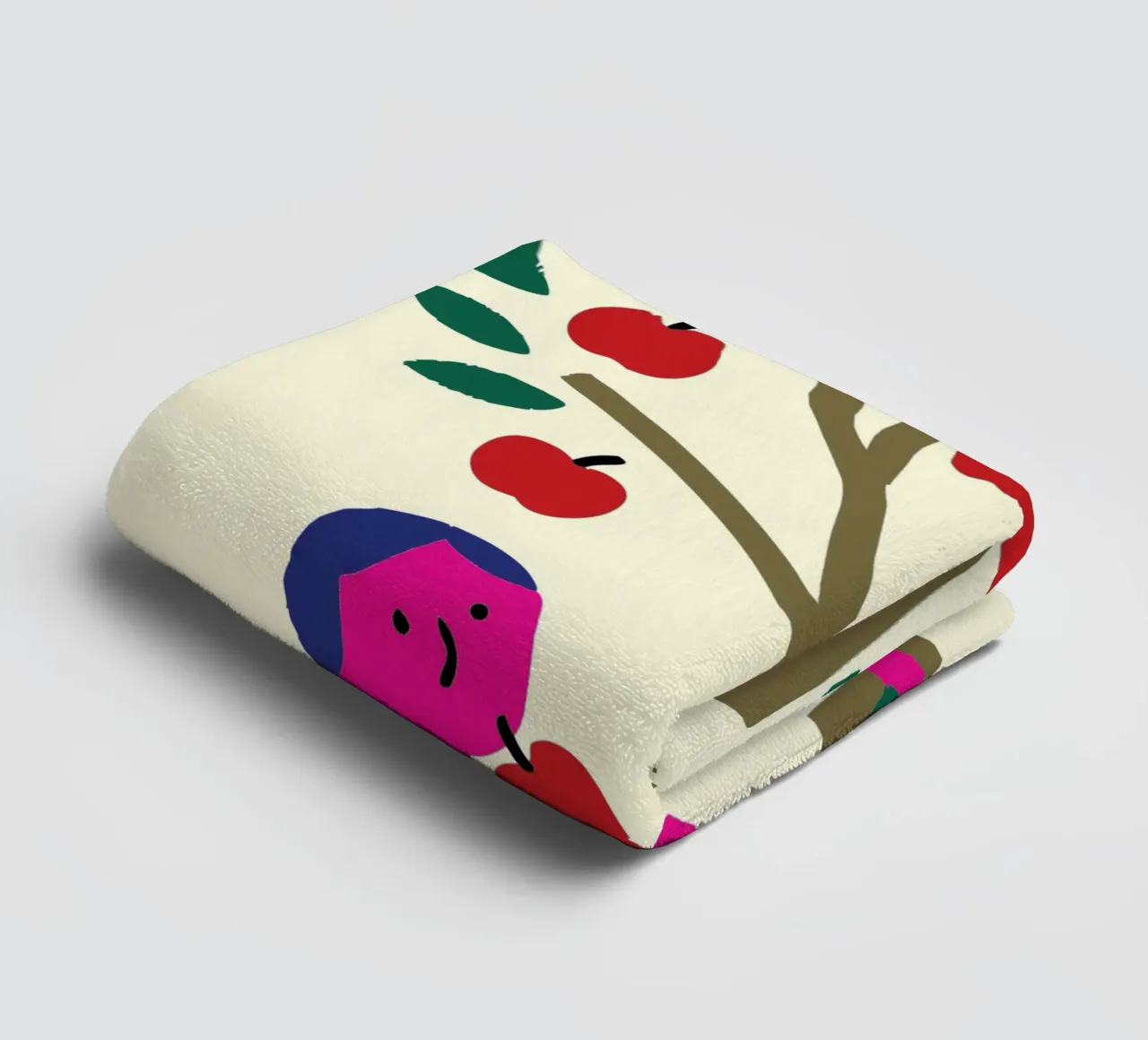 Eet een appel badhanddoek van TRENDY POSTER SHOP