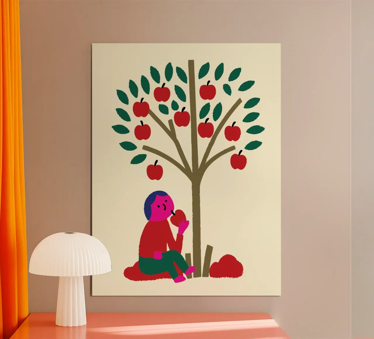 Essen Sie einen Apfel Hahnemühle von TRENDY POSTER SHOP