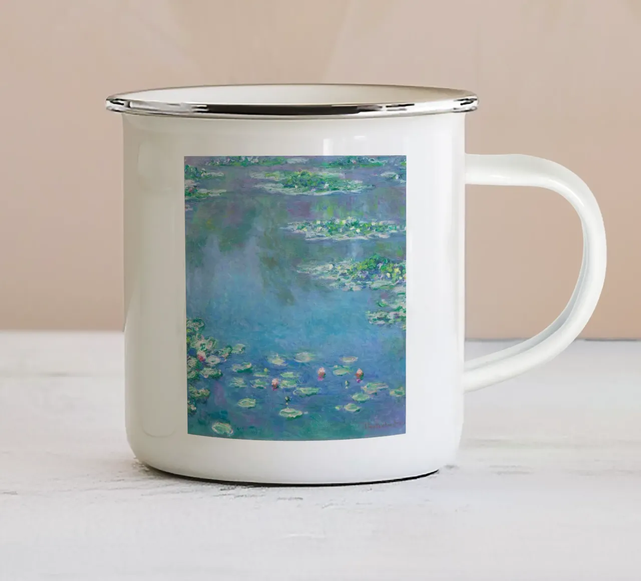 Le "Ninfee" di Claude Monet tazza in smalto da Classic Art Prints