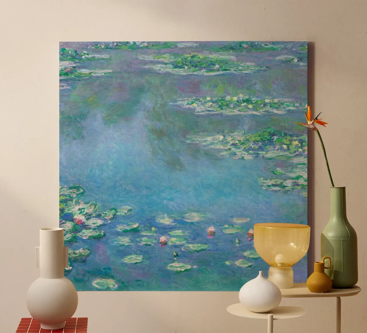 Le "Ninfee" di Claude Monet tela con Cornice a cassetta da Classic Art Prints